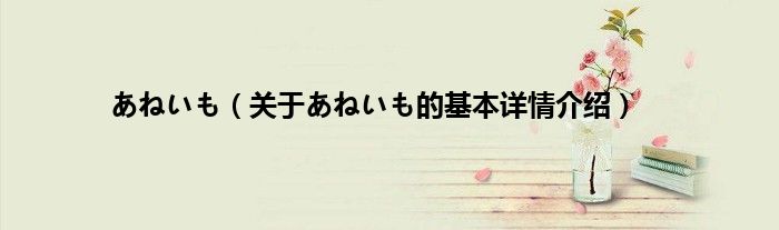 あねいも（关于あねいも的基本详情介绍）