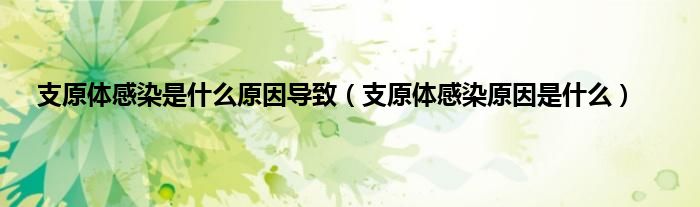 支原体感染是什么原因导致（支原体感染原因是什么）
