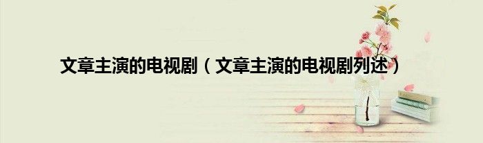 文章主演的电视剧（文章主演的电视剧列述）