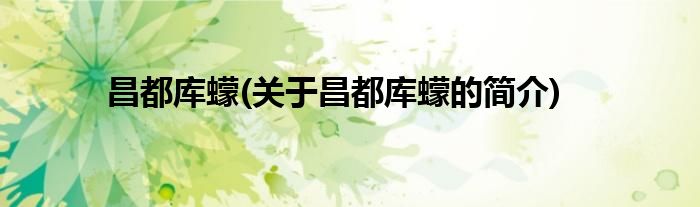 昌都库蠓(关于昌都库蠓的简介)
