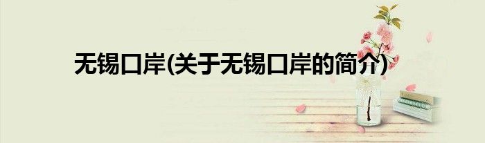 无锡口岸(关于无锡口岸的简介)