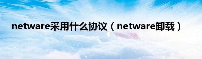 netware采用什么协议（netware卸载）